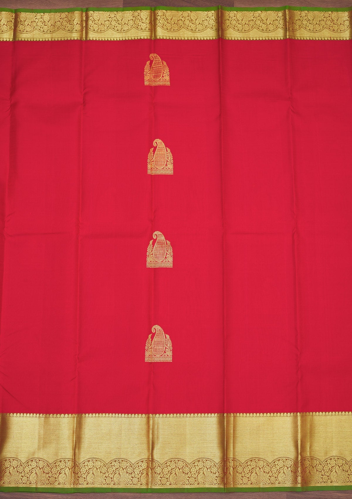 Koskii Red Zariwork Pure Silk Saree – Women's - view 6