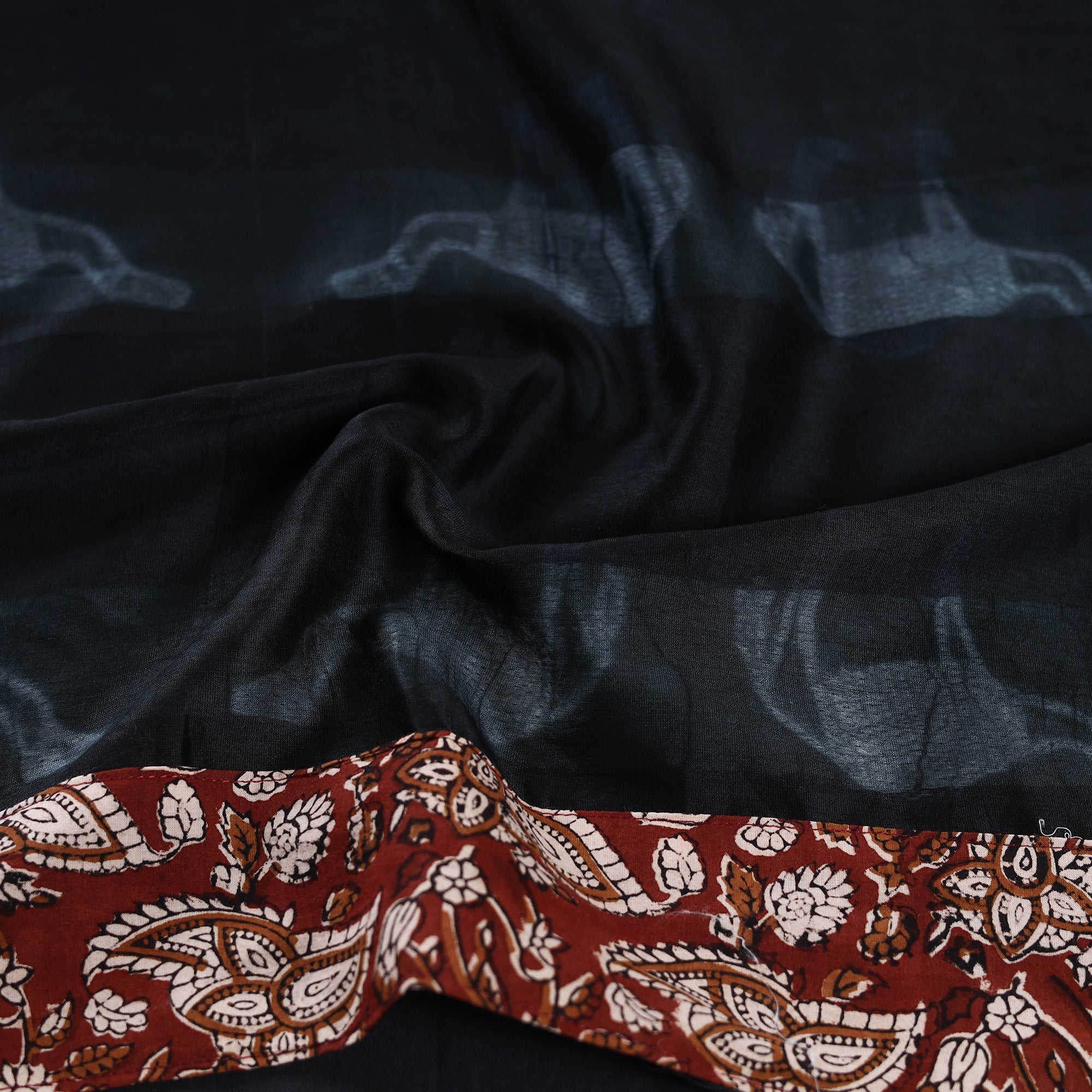 NOORI BAZAR Black - Nui Shibori Chanderi Silk Blouse Piece 67 - view 2