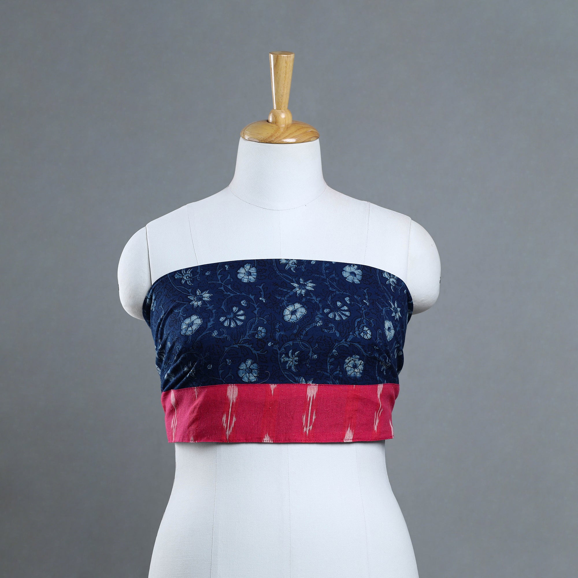 NOORI BAZAR Blue - Block Printed Cotton Akola Blouse Piece 16