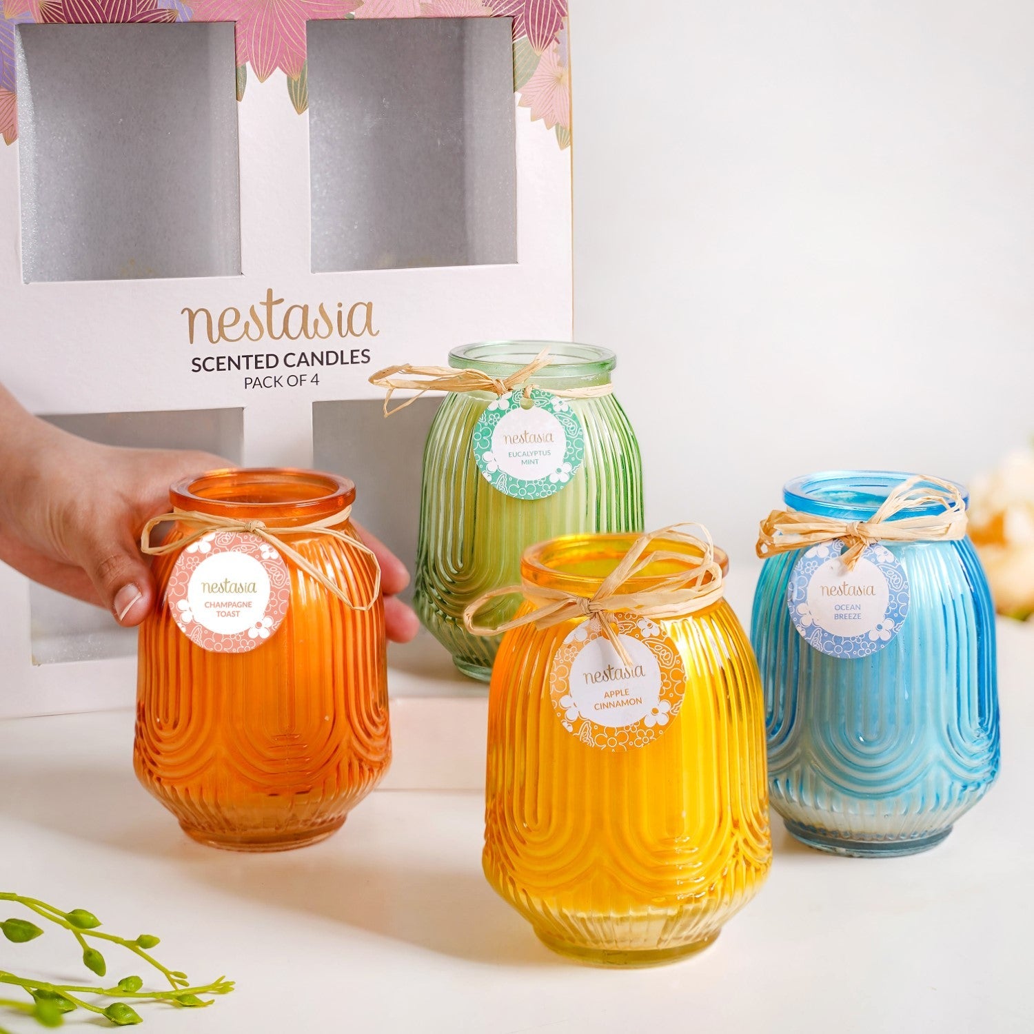 Nestasia Set Of 4 Fresh Vibes Scented Candle - view 3