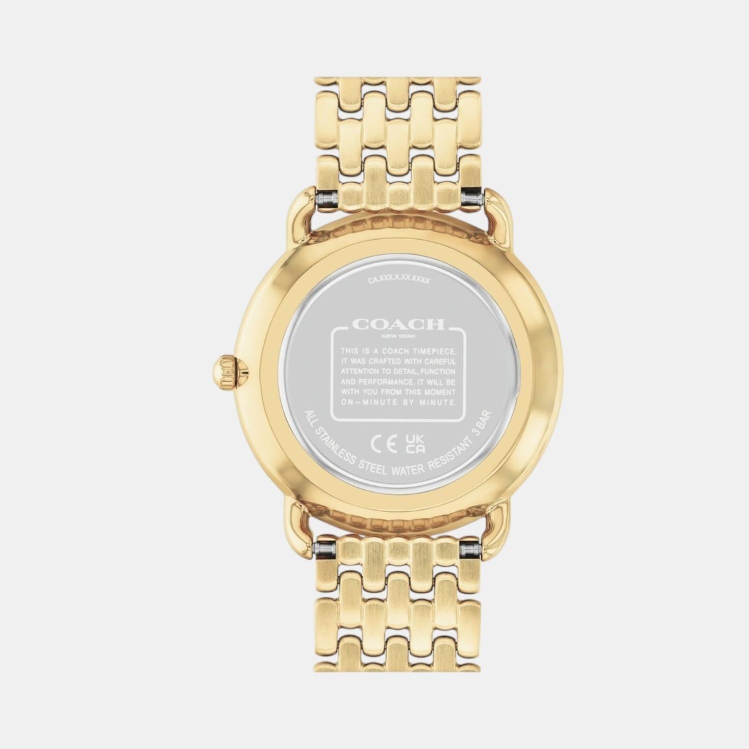 Coach Elliot Women Quartz Gold Dial Analog Stainless Steel Watch 14504374 - view 3