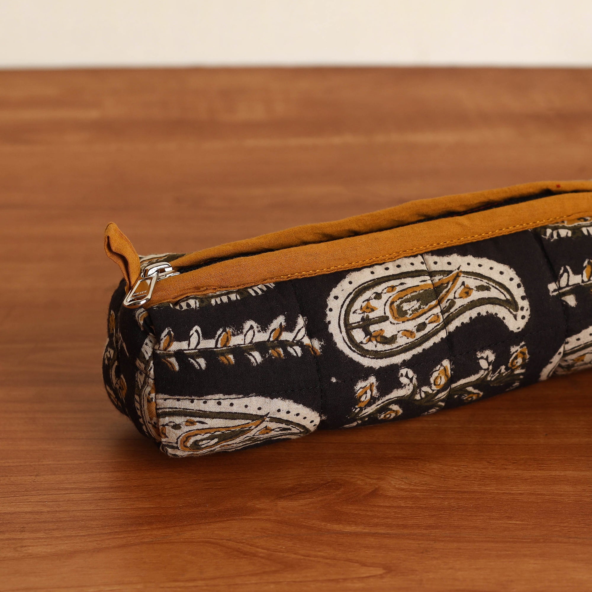 NOORI BAZAR Black - Handmade Quilted Cotton Pencil Pouch 12 - view 2