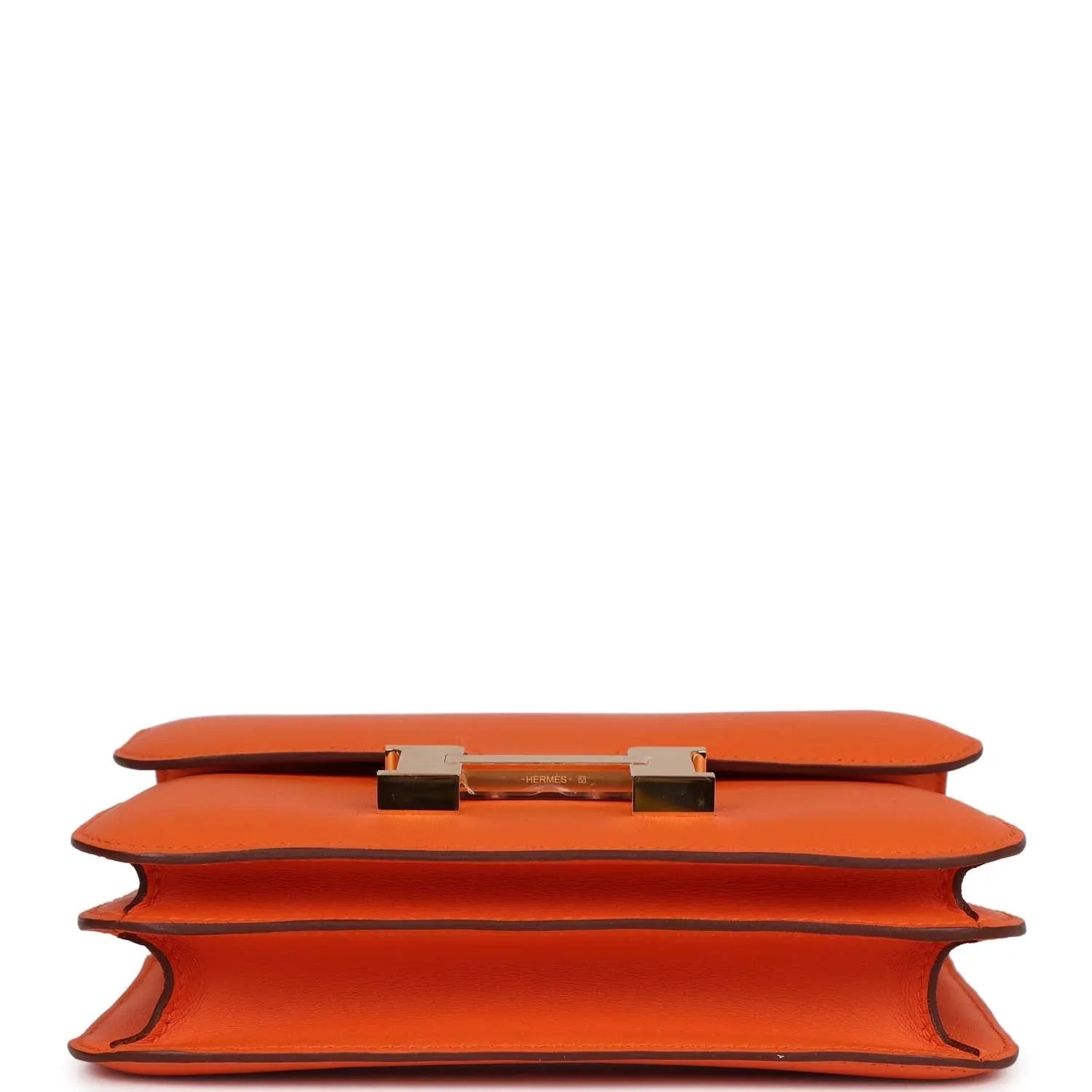 Cop Underdog Hermès Constance 18 Orange Swift Gold Hardware - view 6