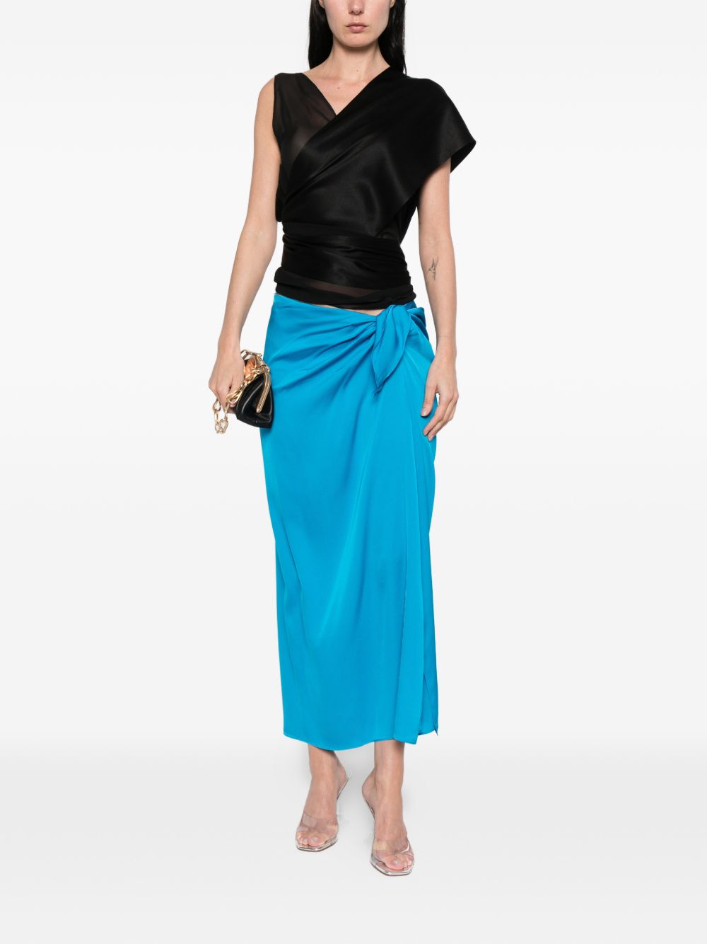 Silk95Five French Tie silk skirt – Silk 95%, Elastane 5% - view 2