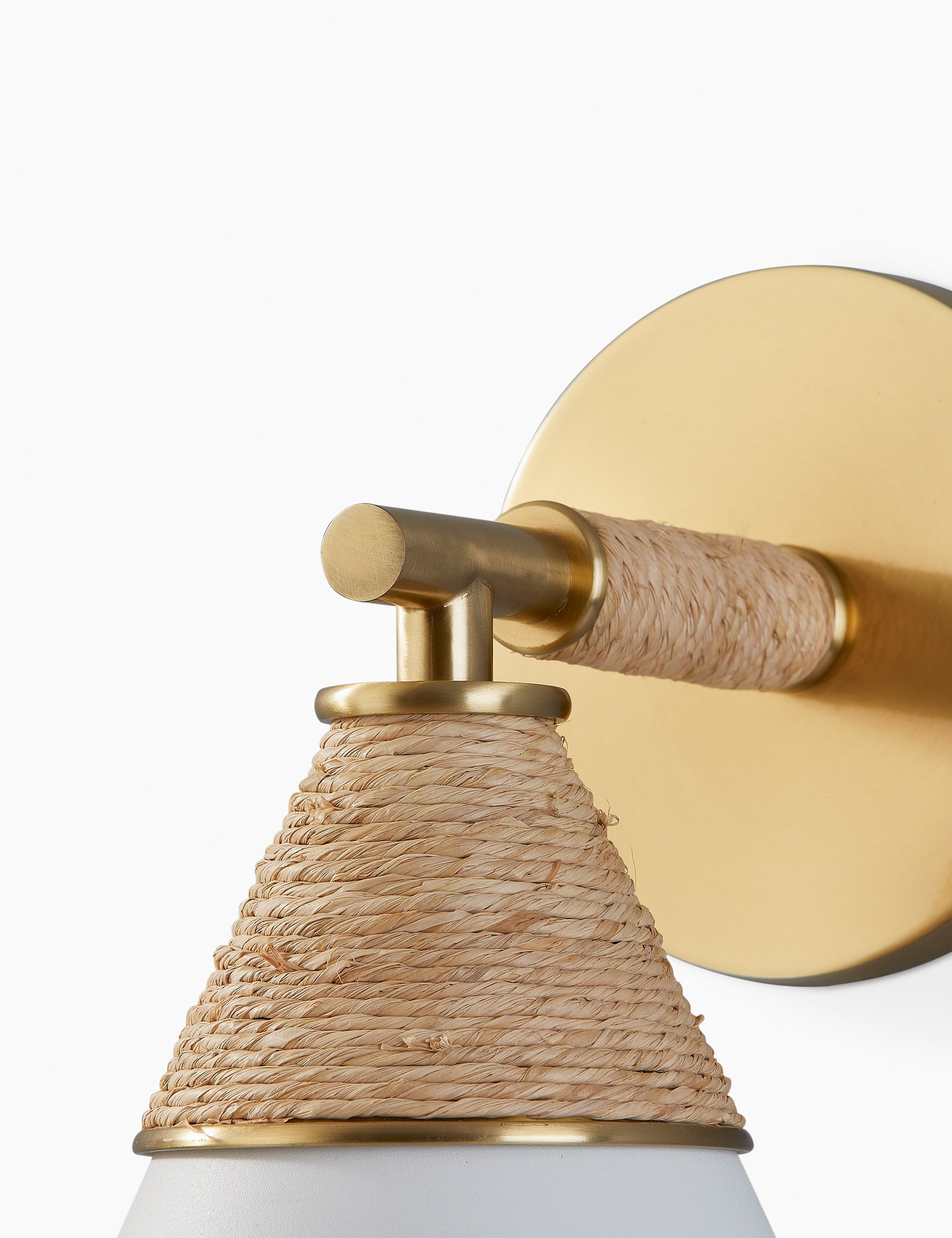 Lulu and Georgia Rooney Sconce – White and Natural - view 2
