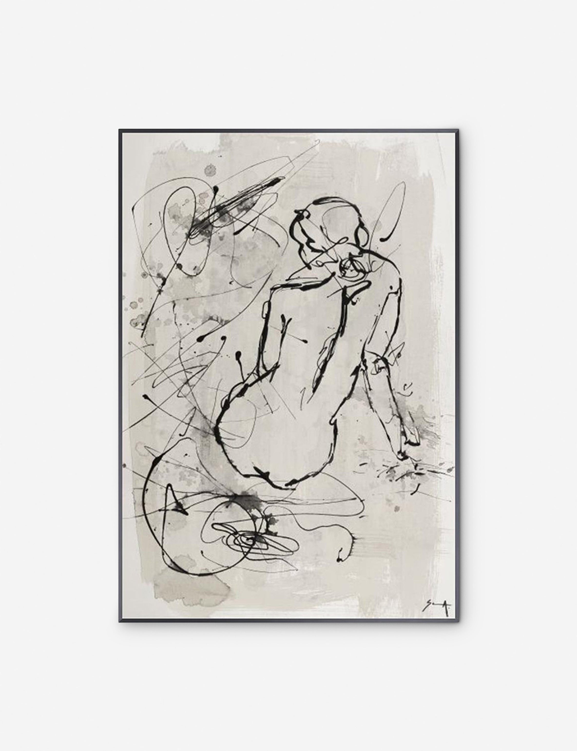 Lulu and Georgia Figure of Ebba Wall Art – Black