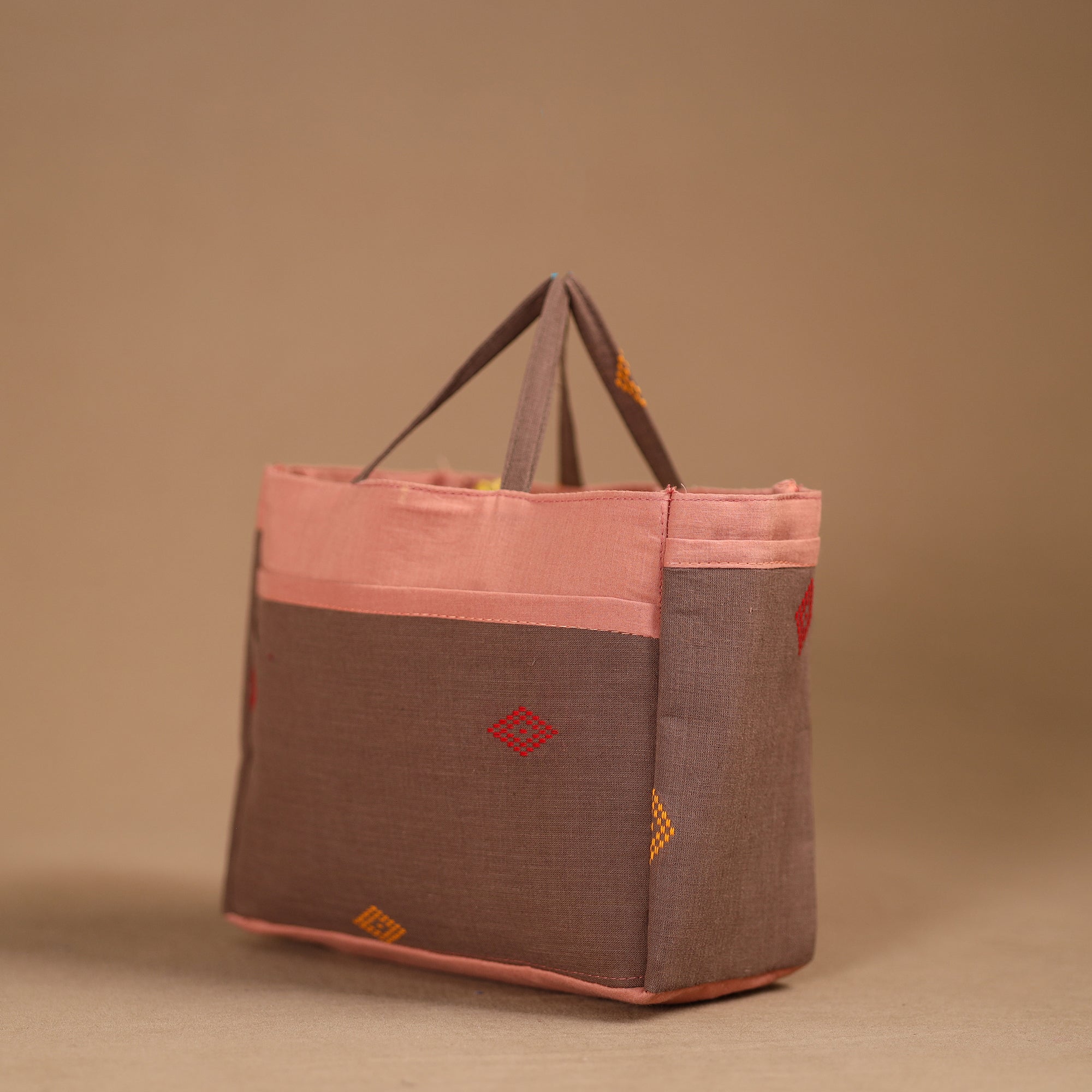 NOORI BAZAR Brown - Handmade Cotton Multipurpose Cosmetic/Toiletry Bag 07 - view 2
