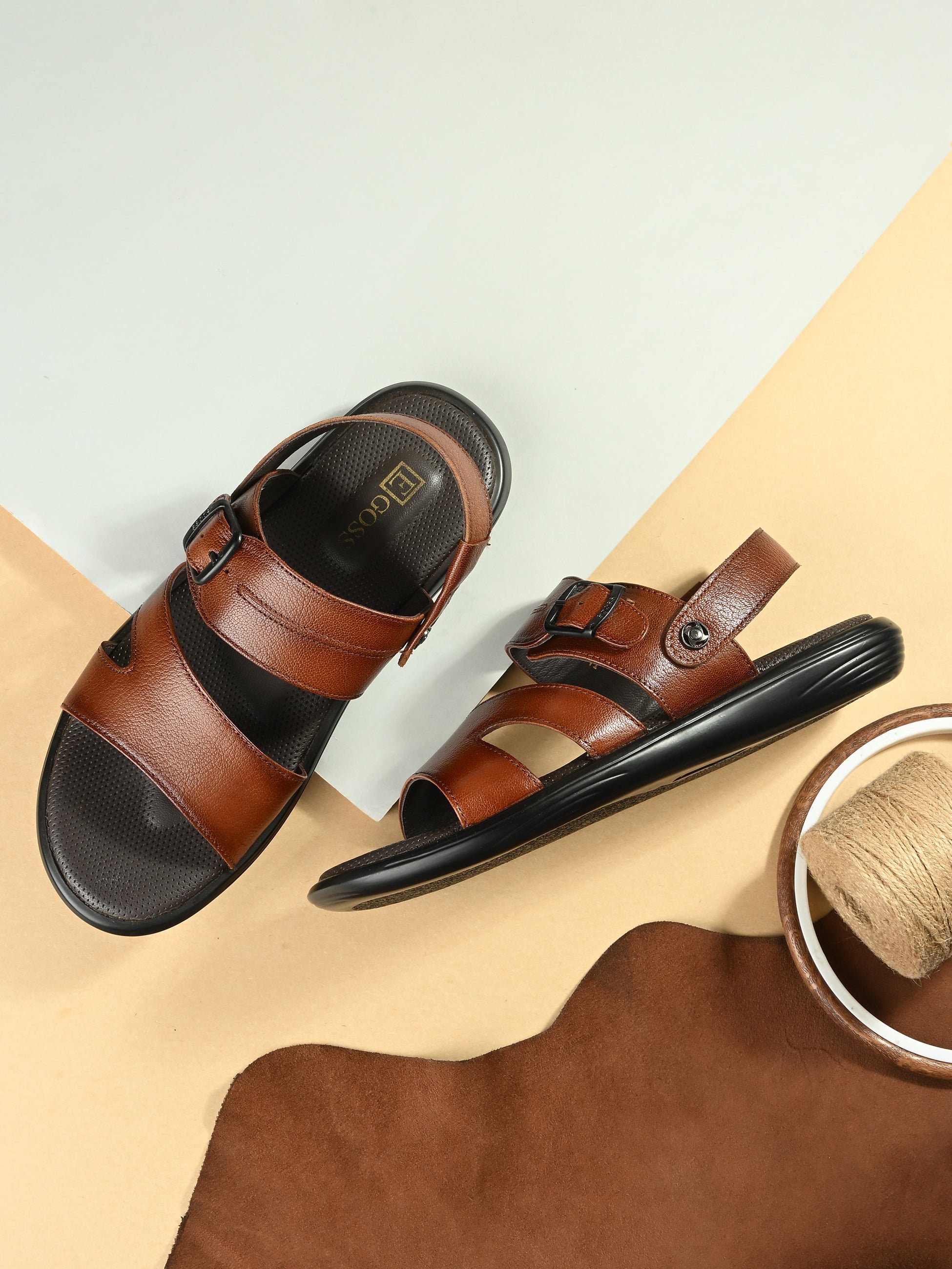 Egoss Shoes Egoss Leather Sandals For Men - view 23