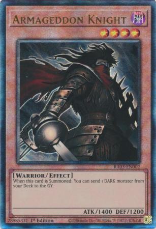 Yu-Gi-Oh! Armageddon Knight - RA03-EN002 - Prismatic Ultimate Rare - 1st Edition