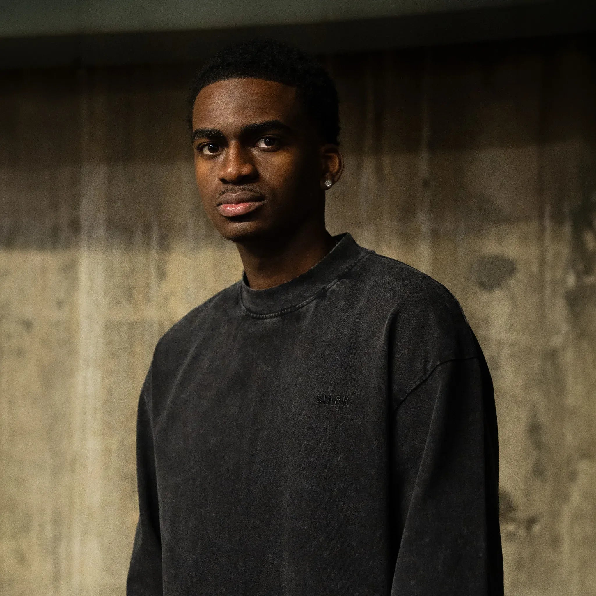 SIARR L/S Washed Black T-Shirt - view 5