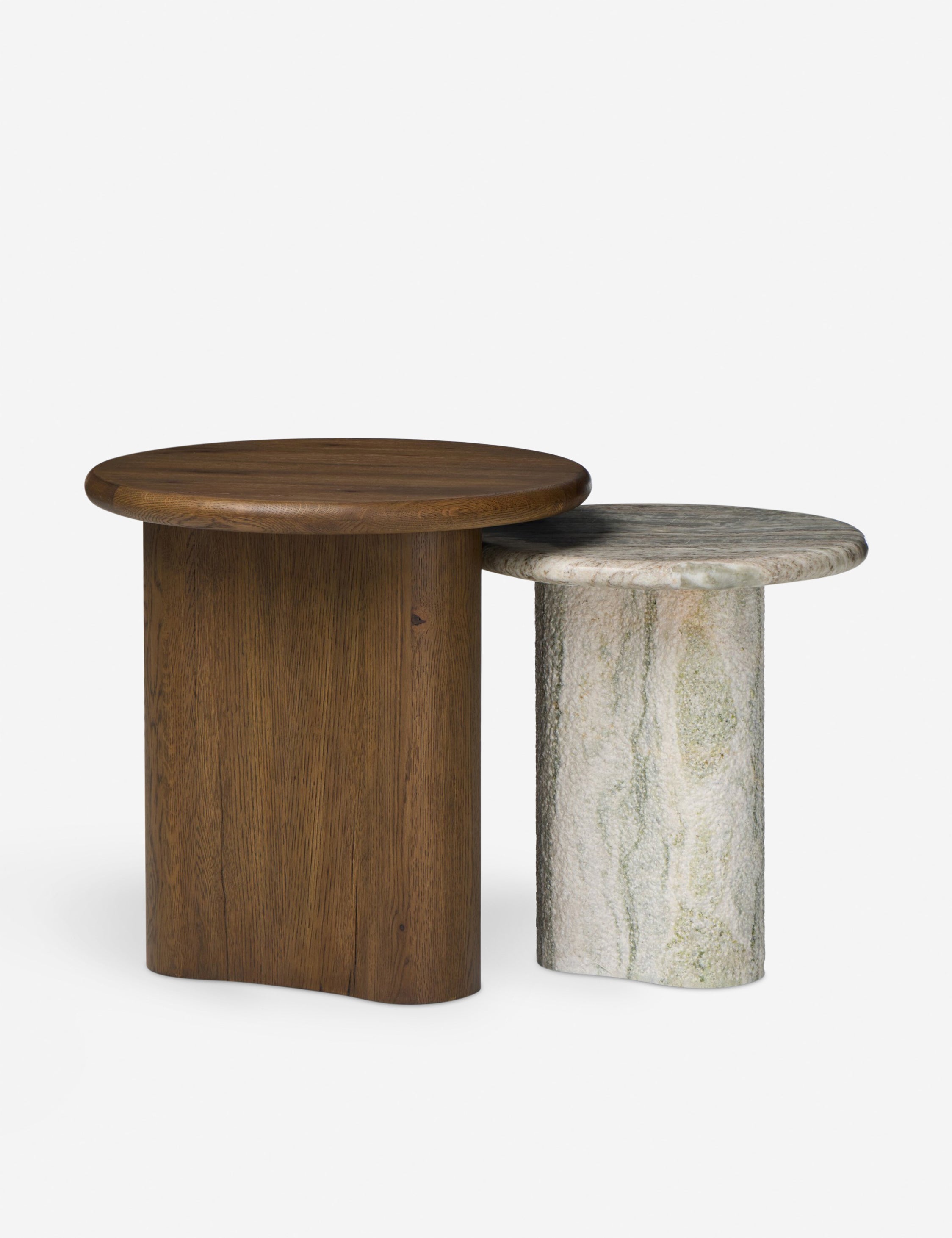 Lulu and Georgia Waylie Nesting Round Side Tables (Set of 2) by Amber Lewis x Four Hands