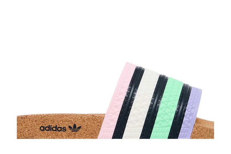 Yeezy adidas Adilette Cork Slides Pulse Mint Legend Ink Light Purple - view 2