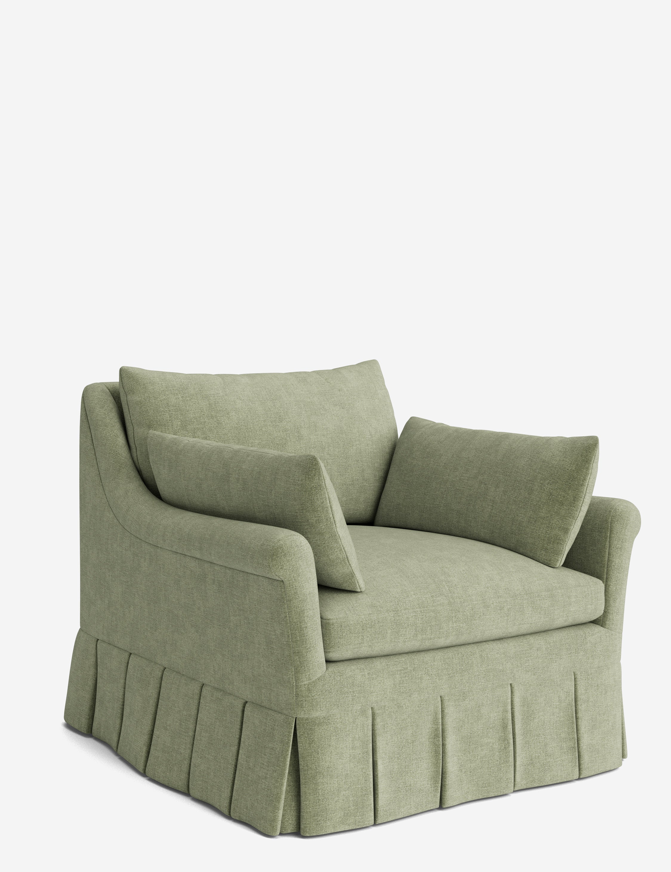 Lulu and Georgia Portola Rolled Arm Luxe Depth Pleated Chair - view 176