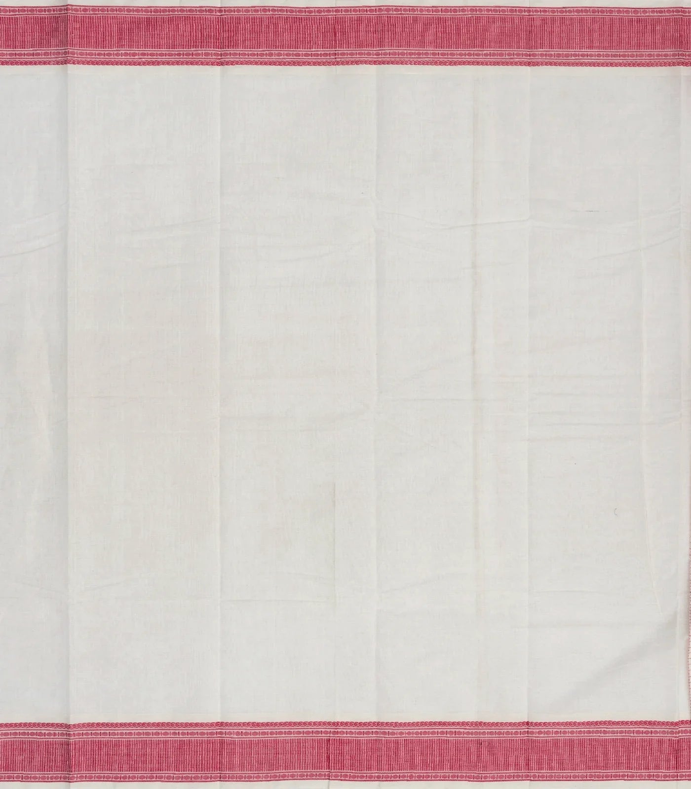 RmKV Off White Handloom Kanchi Cotton Saree With Checks & Dots - view 4