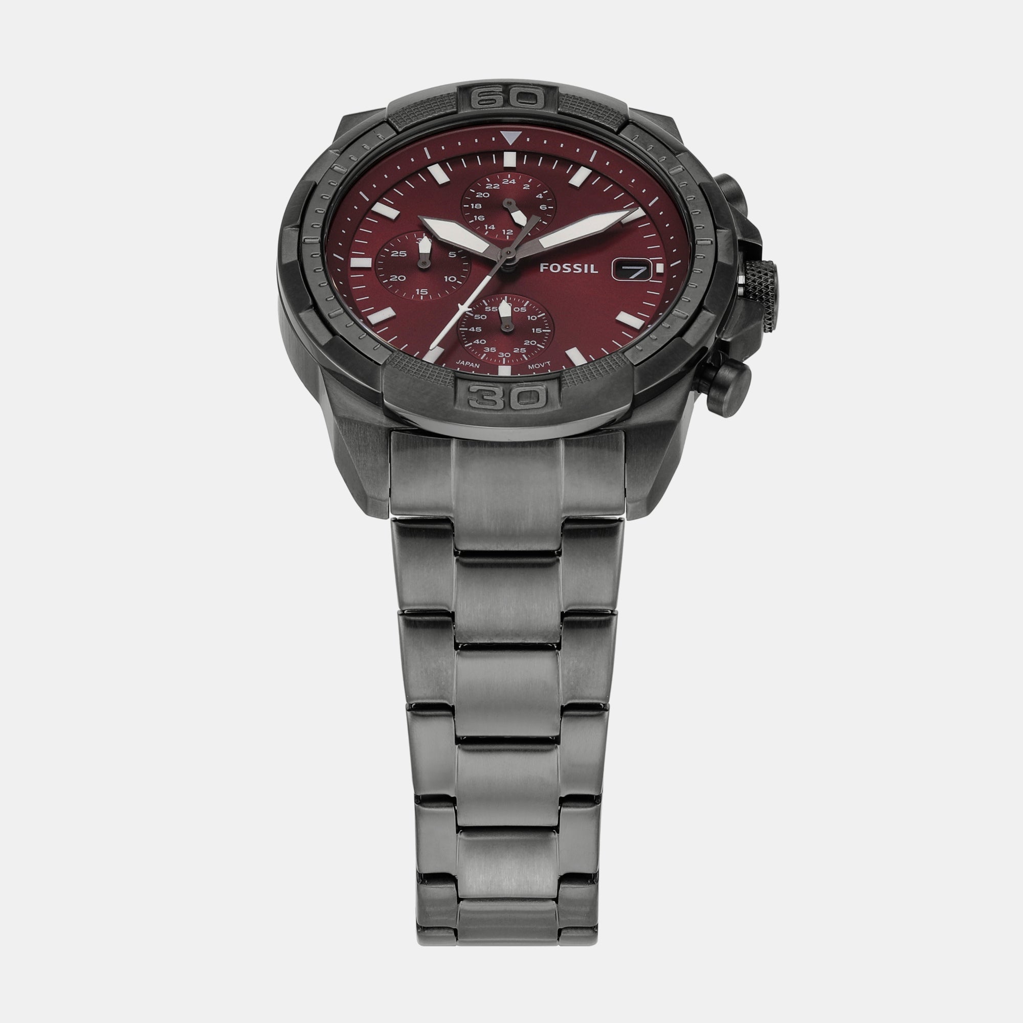Fossil Bronson Men Quartz Smoke Dial Chronograph Stainless Steel Watch FS6017 - view 2