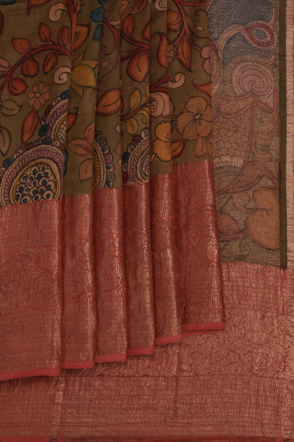 Kalanjali Kalamkari Hand-Painted Saree – Women's