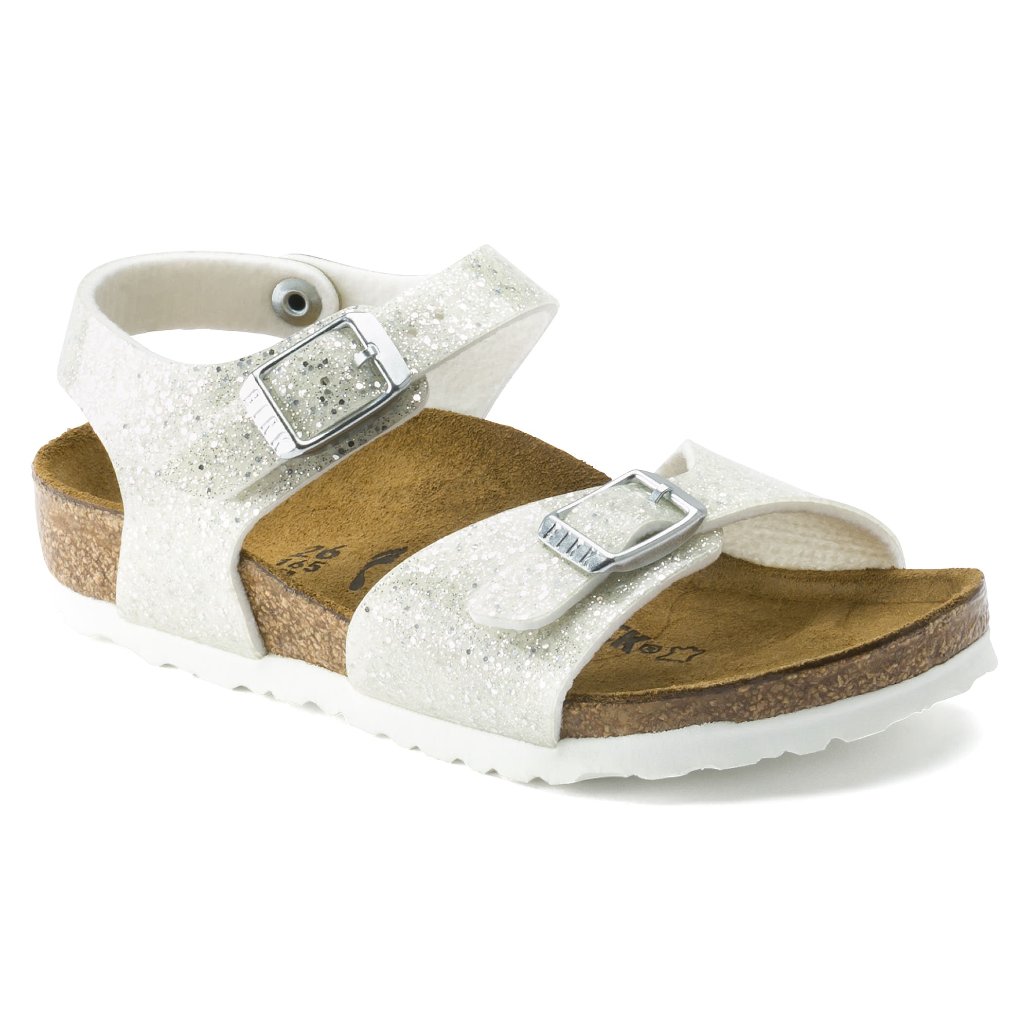 Birkenstock Rio Kids Birko-Flor – White White/Cosmic Sparkle - view 6