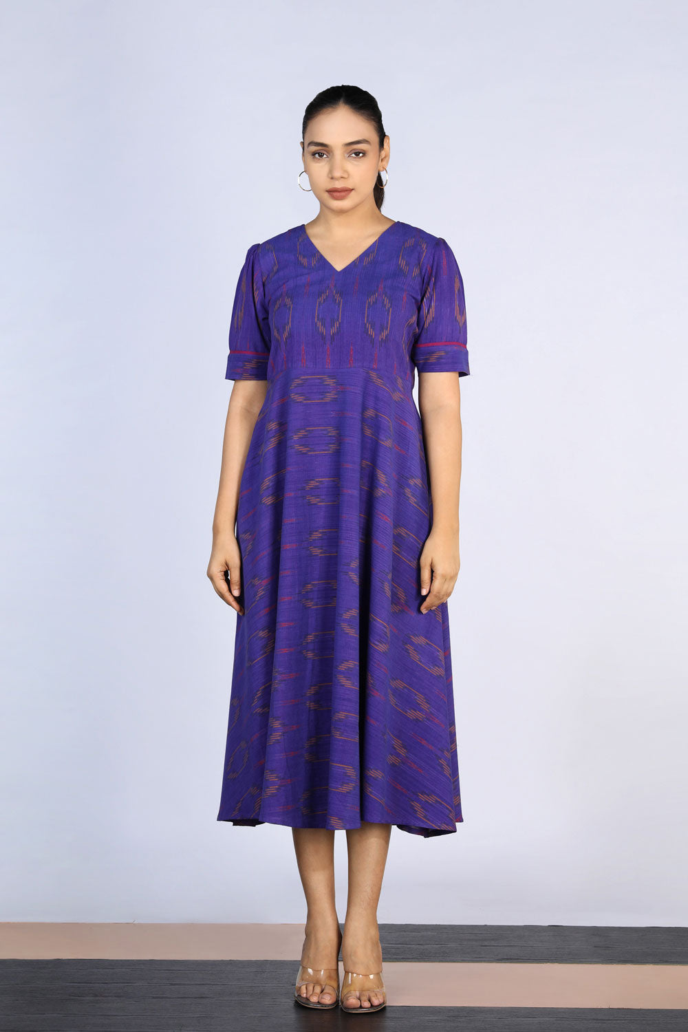 Kalanjali Ethnics Cotton Pochampally Ikat dress