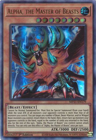 Alpha the master – Yu-Gi-Oh! Alpha, the Master of Beasts - MP21-EN179 - Ultra Rare - 1st Edition