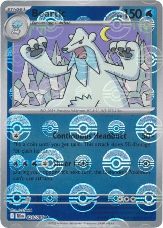 Rare sv105b-026 reverse – Pokémon Beartic - Poké Ball Pattern - 026/086 - Rare [sv105b-026] [Reverse Holo]