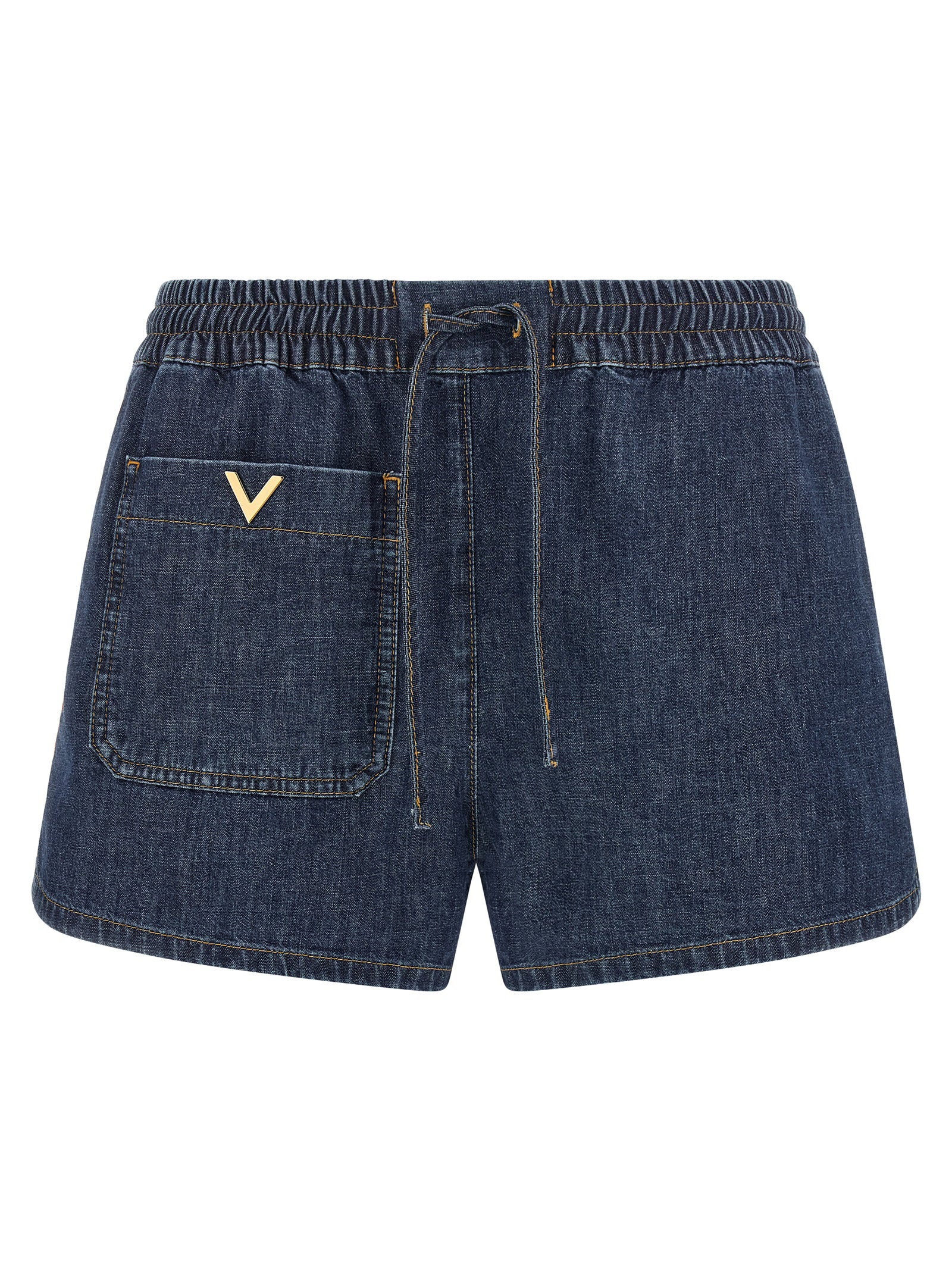 Valentino Garavani Chambray Denim Shorts – 100% cotton