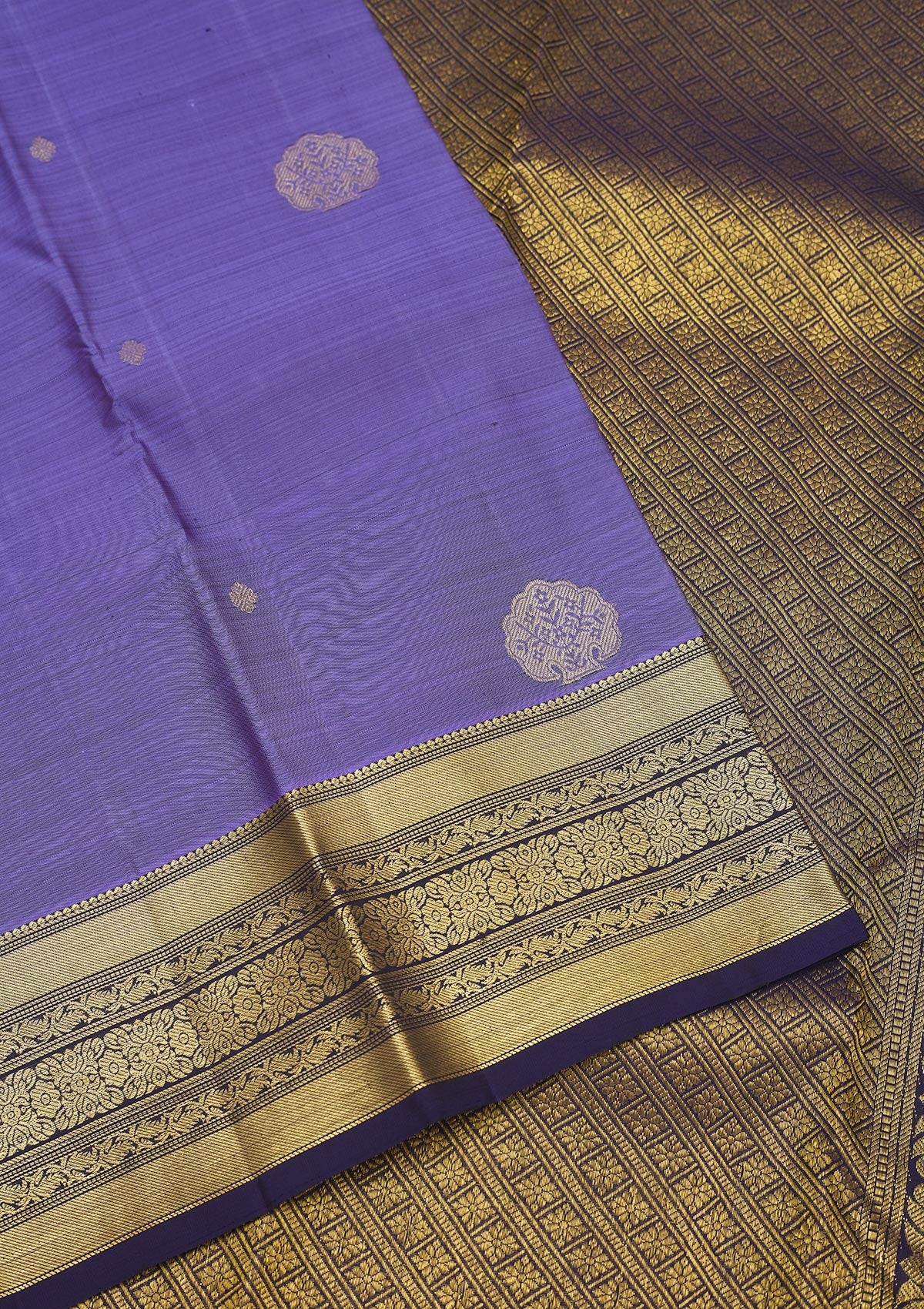 Koskii Purple Zariwork Pure Silk Saree – Women's - view 4