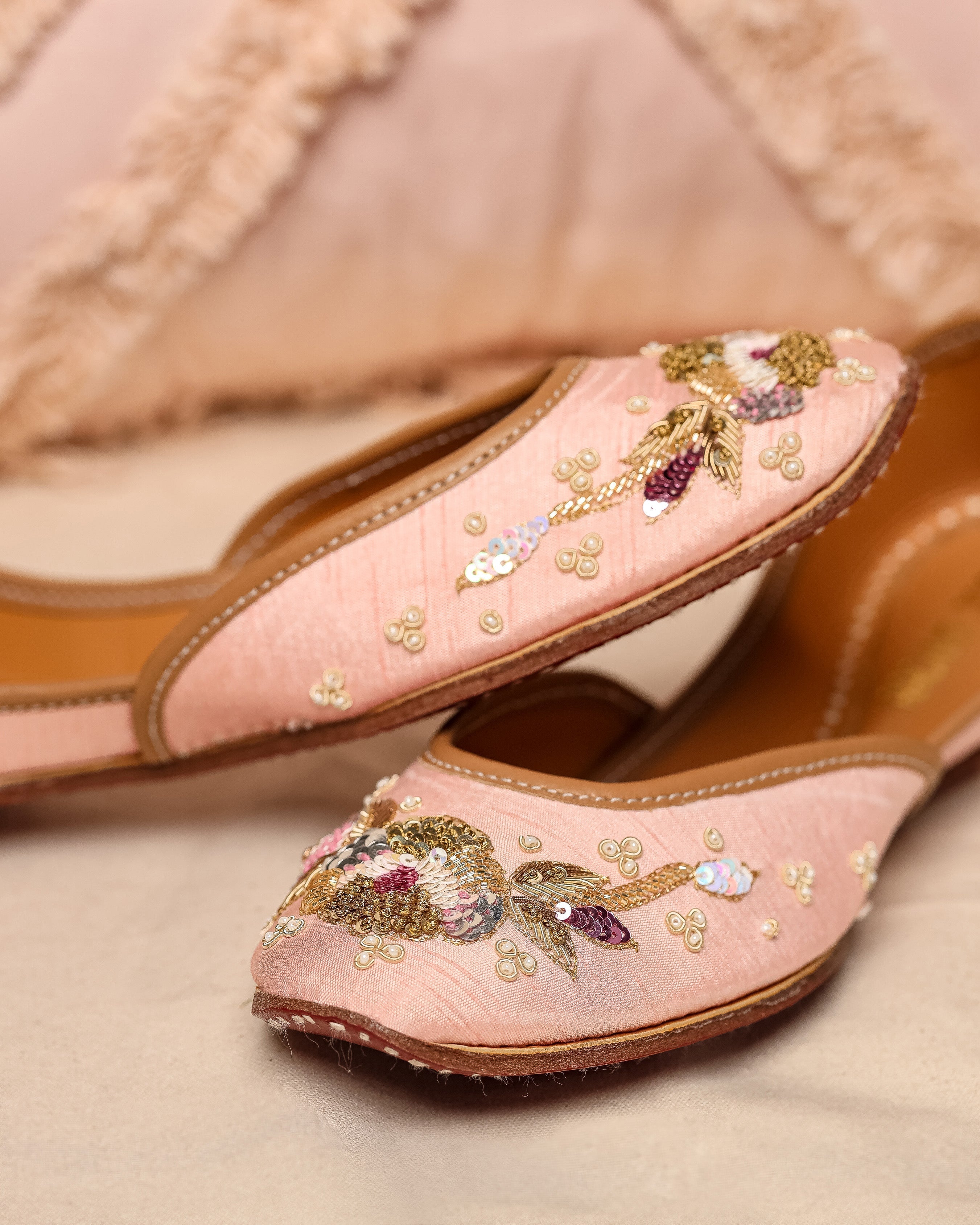 Aachho Cosmetic Peach Handcrafted Jutti - view 8