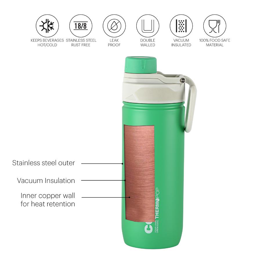 Cello Pop Hot & Cold Stainless Steel Kids Water Bottle, 600ml - view 25