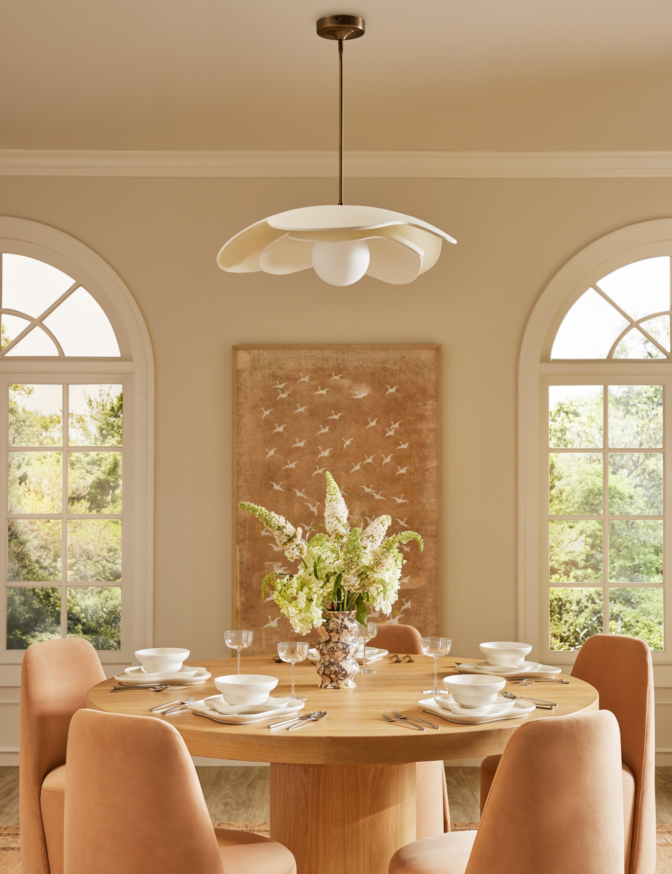 Lulu and Georgia Soft Petal Pendant Light by Lolly Lolly Ceramics - view 2