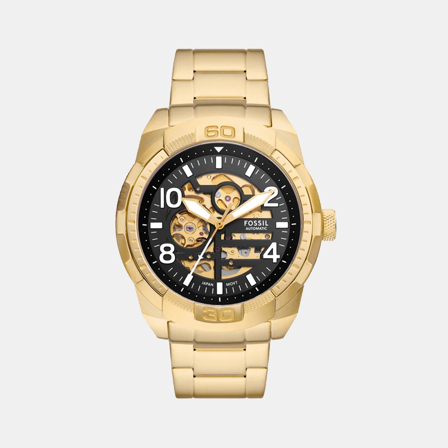 Fossil Bronson Men Automatic Black Dial Analog Stainless Steel Watch ME3257