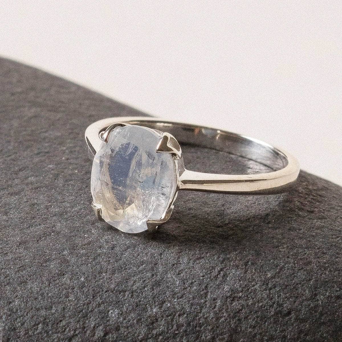 Tiny Rituals Oval Rainbow Moonstone Ring
