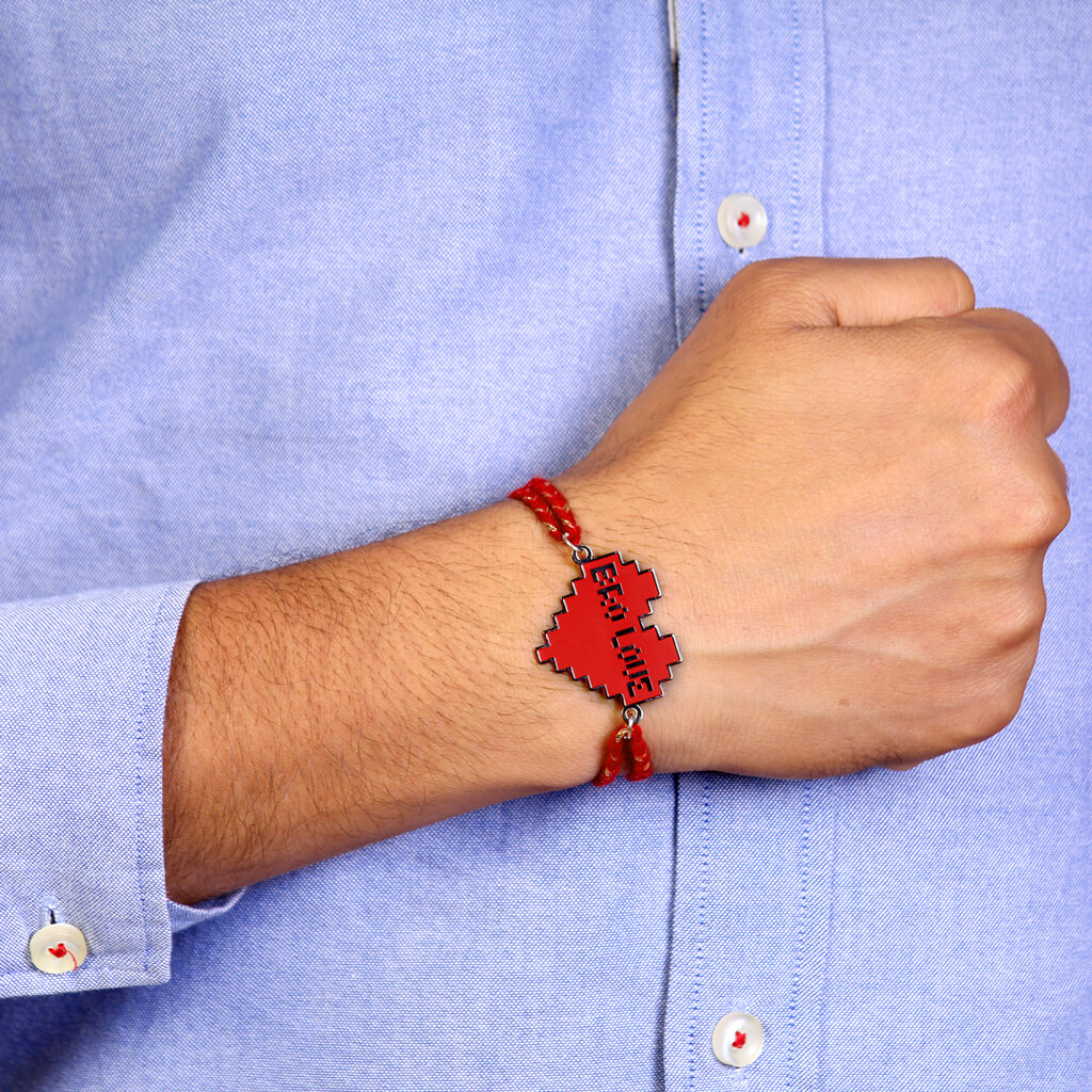Bigsmall_piu Bro Love Metallic Rakhi - view 2