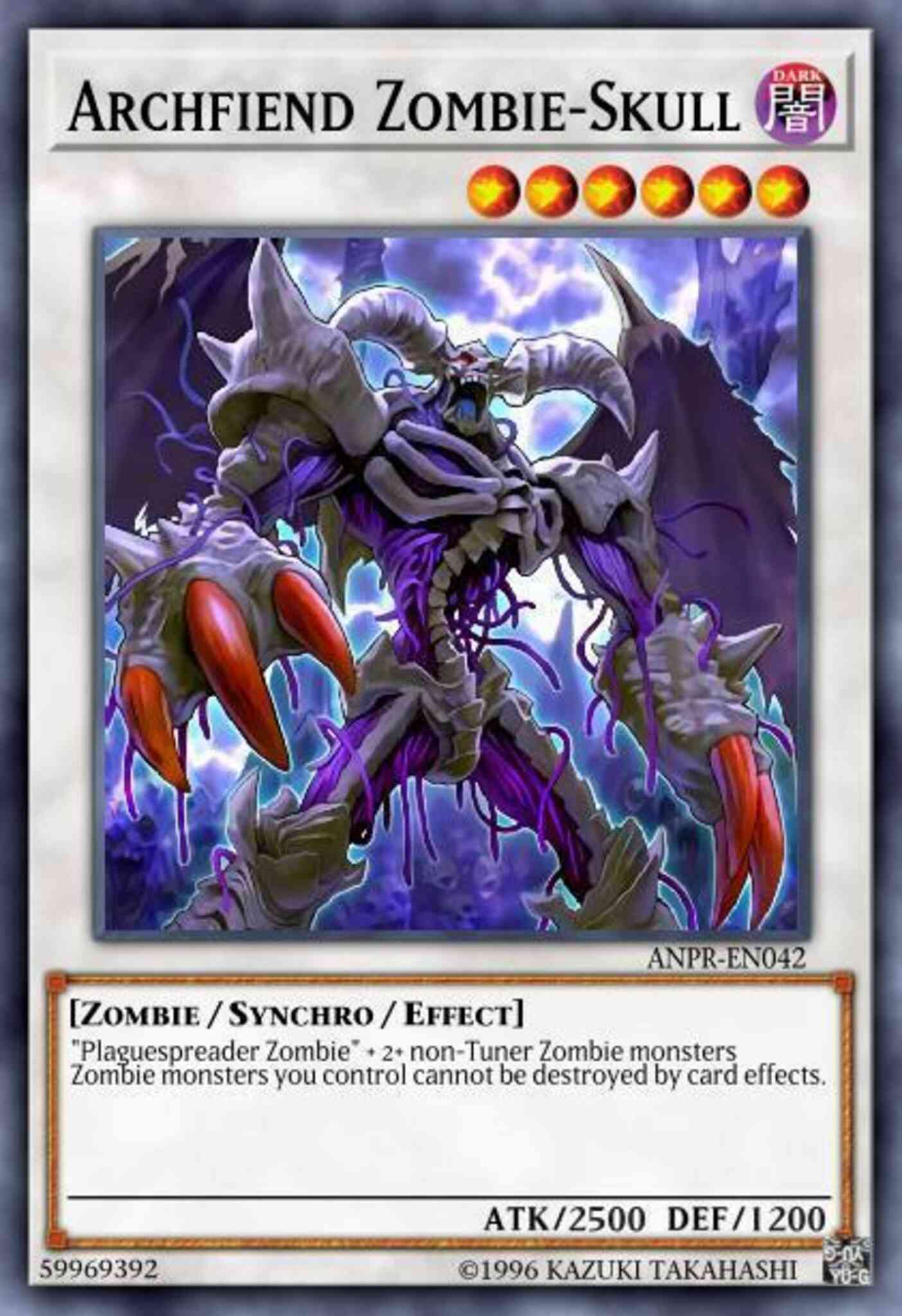 Yu-Gi-Oh! Archfiend Zombie-Skull - ANPR-EN042 - Super Rare - 1st Edition