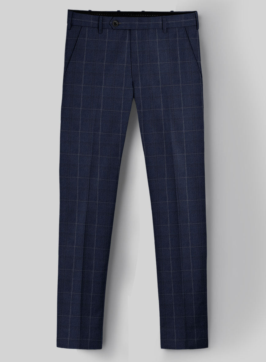 StudioSuits Reda Trivon Blue Checks Wool Pants