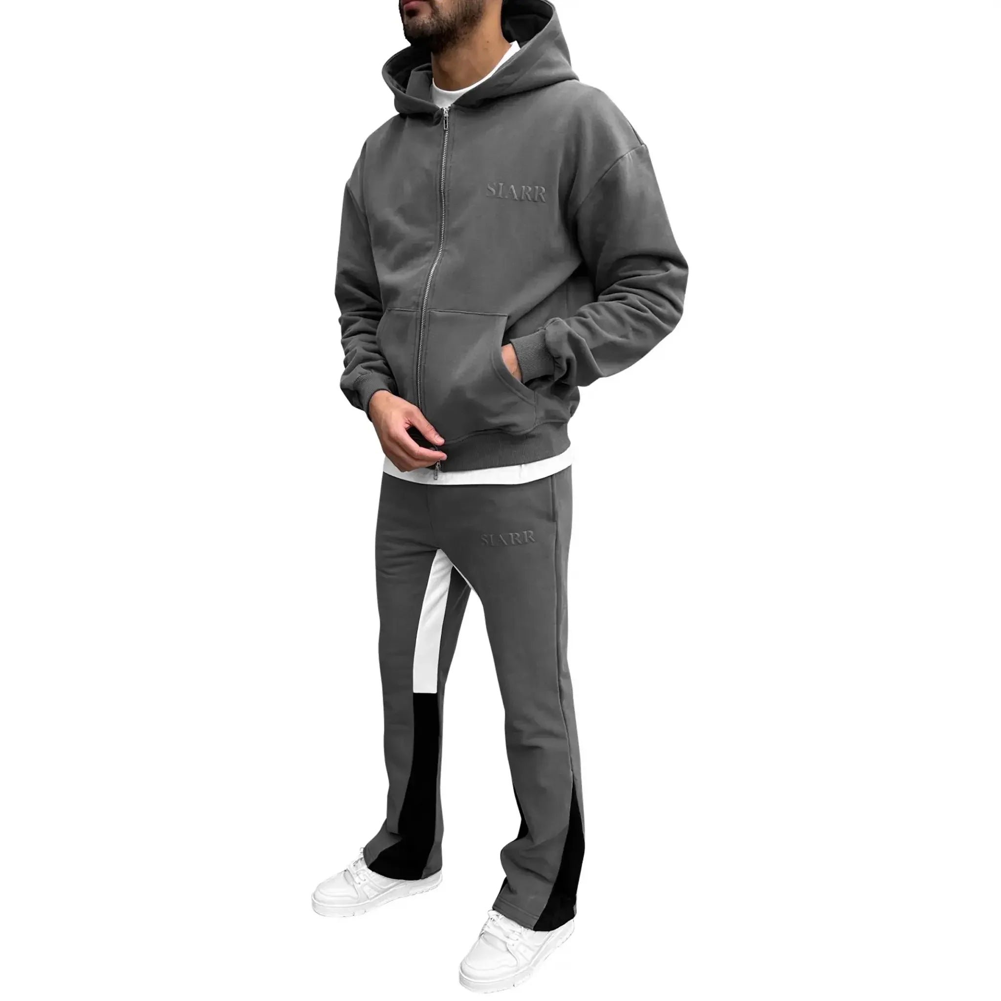 SIARR Dark Grey Zip-Up Hoodie - view 4