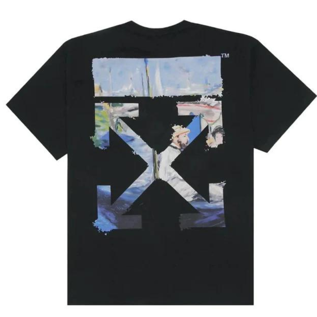 Cop Underdog Off-White Colored Arrows Black Oversized Tee