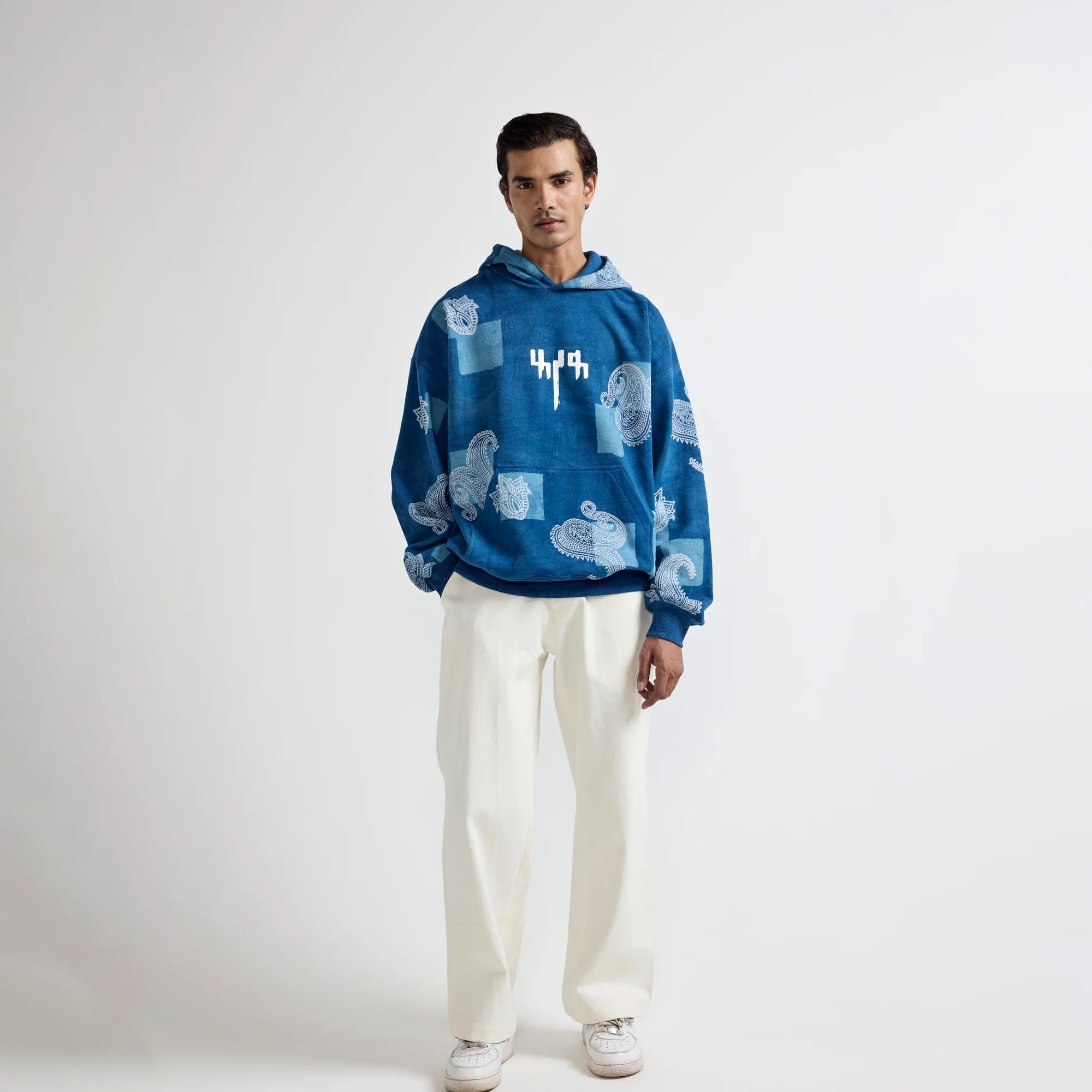 F A R A K | Handmade Indigo Hoodie { Blue - view 7