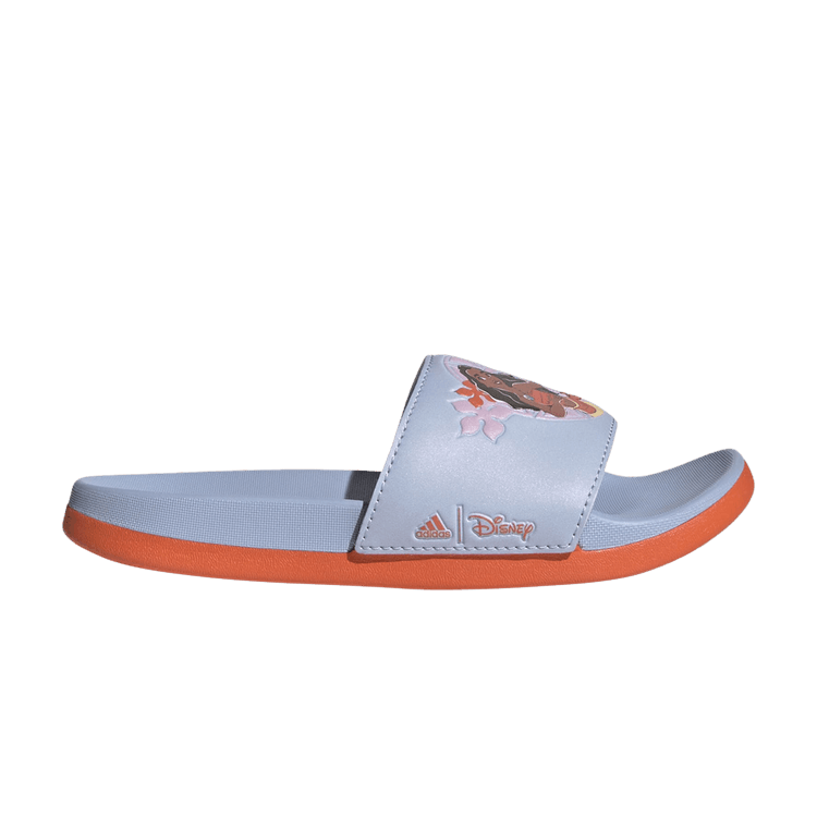 Yeezy adidas Adilette Comfort Slides Moana Disney Blue Dawn Semi Impact Orange (GS)