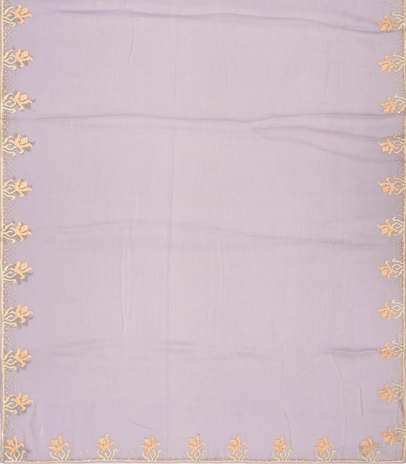 RmKV Lavender Blended Tissue Saree With Embroidered Motifs-Lavander - view 2