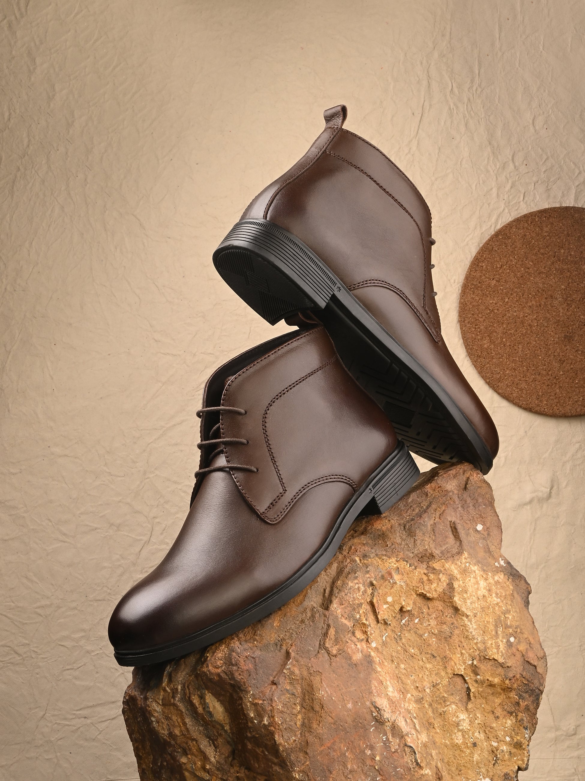 Egoss Shoes Egoss Leather Chukka Boots For Men - view 2