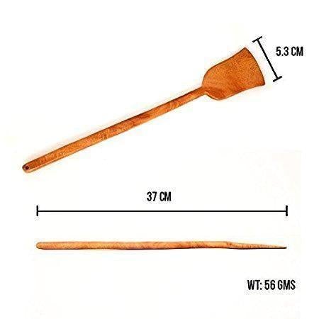 The Indus Valley 100% Natural Neem Wood Cooking & Serving Spoons/Spatula/Ladles, Set of 6, Toxin-free, Anti-microbial - view 6