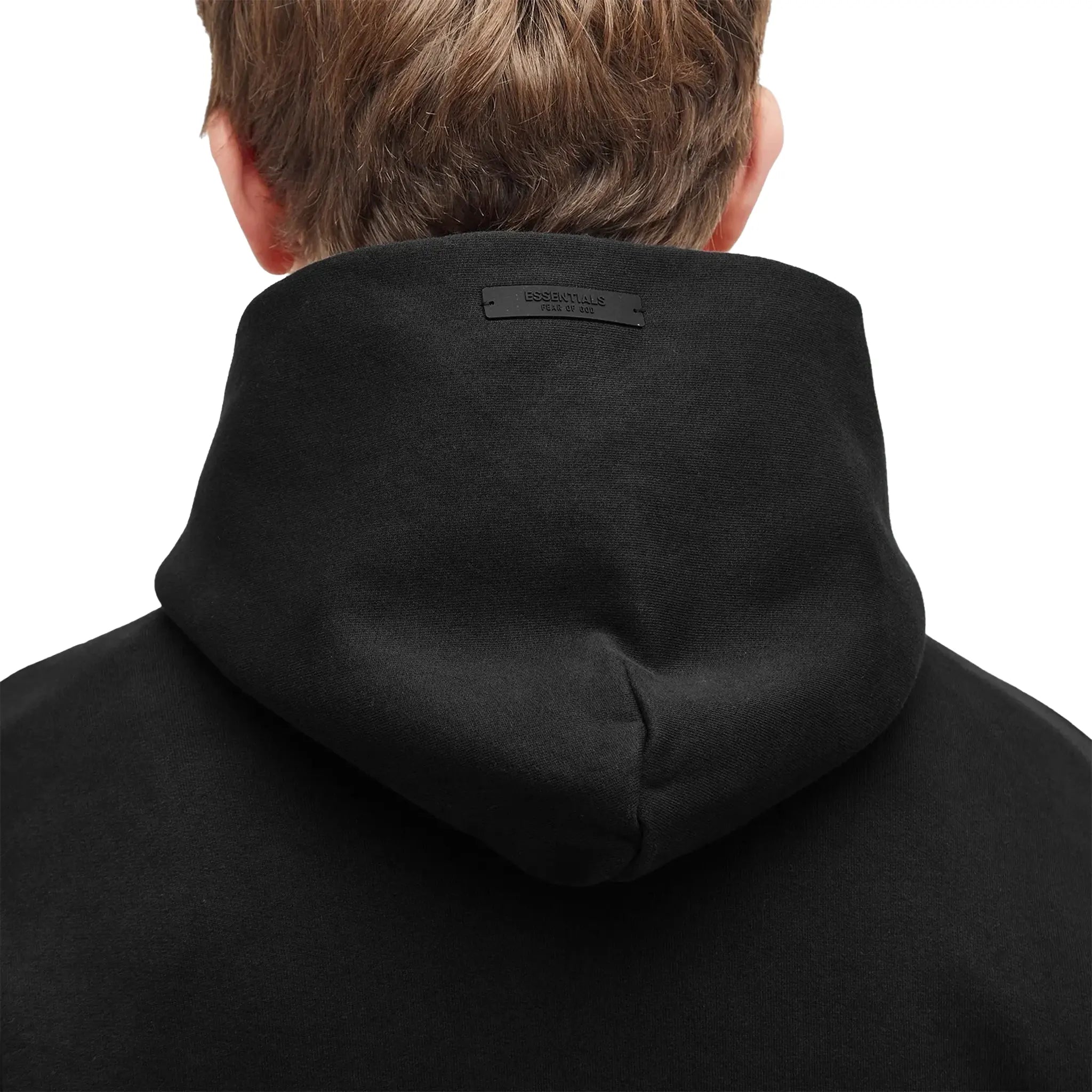 Fear Of God Essentials Heavy Fleece Vintage Shrunken Black Hoodie (FW24) - view 6