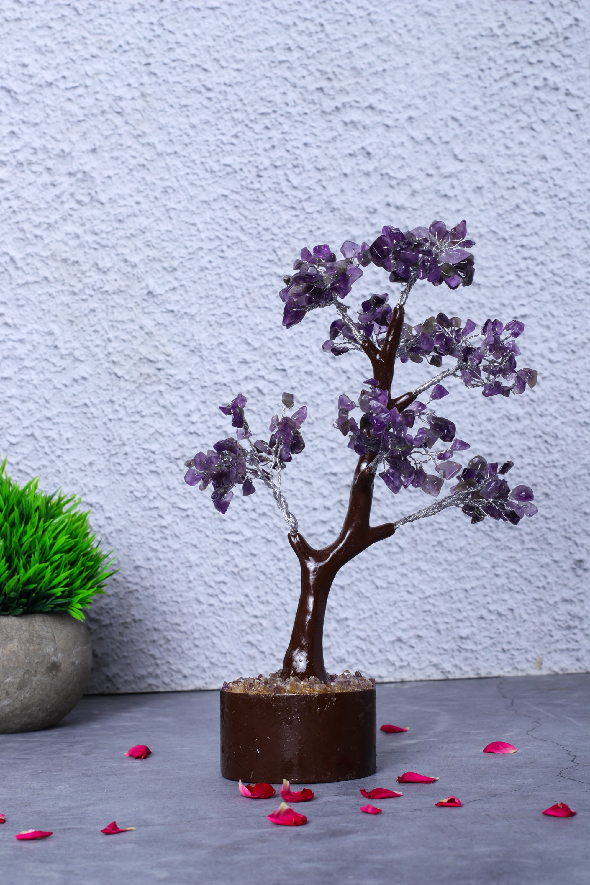 Studio Vaidik Amethyst Crystal Tree (M-seal)- 300 chips (Purple)