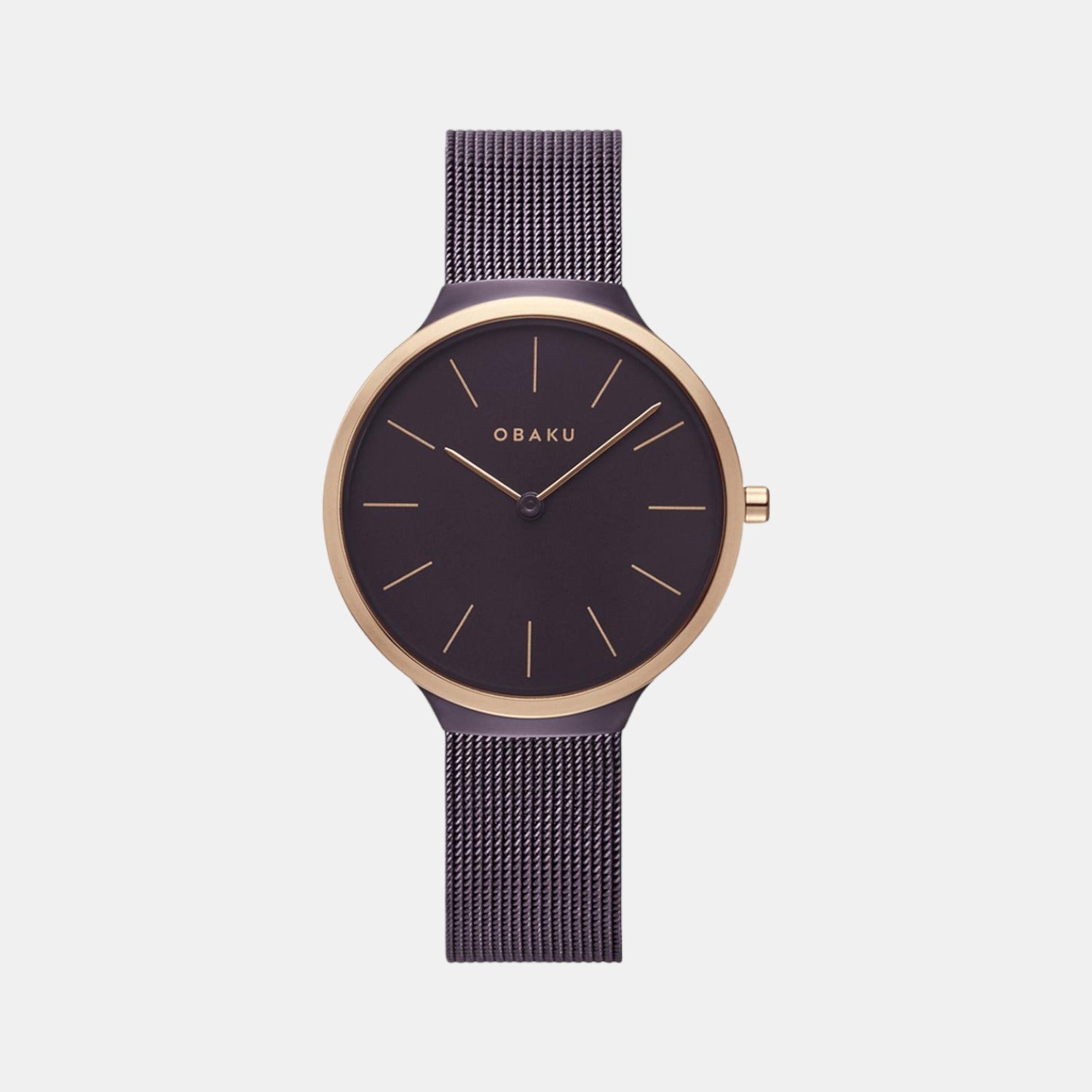 Obaku Ark Lille Women Quartz Brown Dial Analog Stainless Steel Watch V240LXXNMN