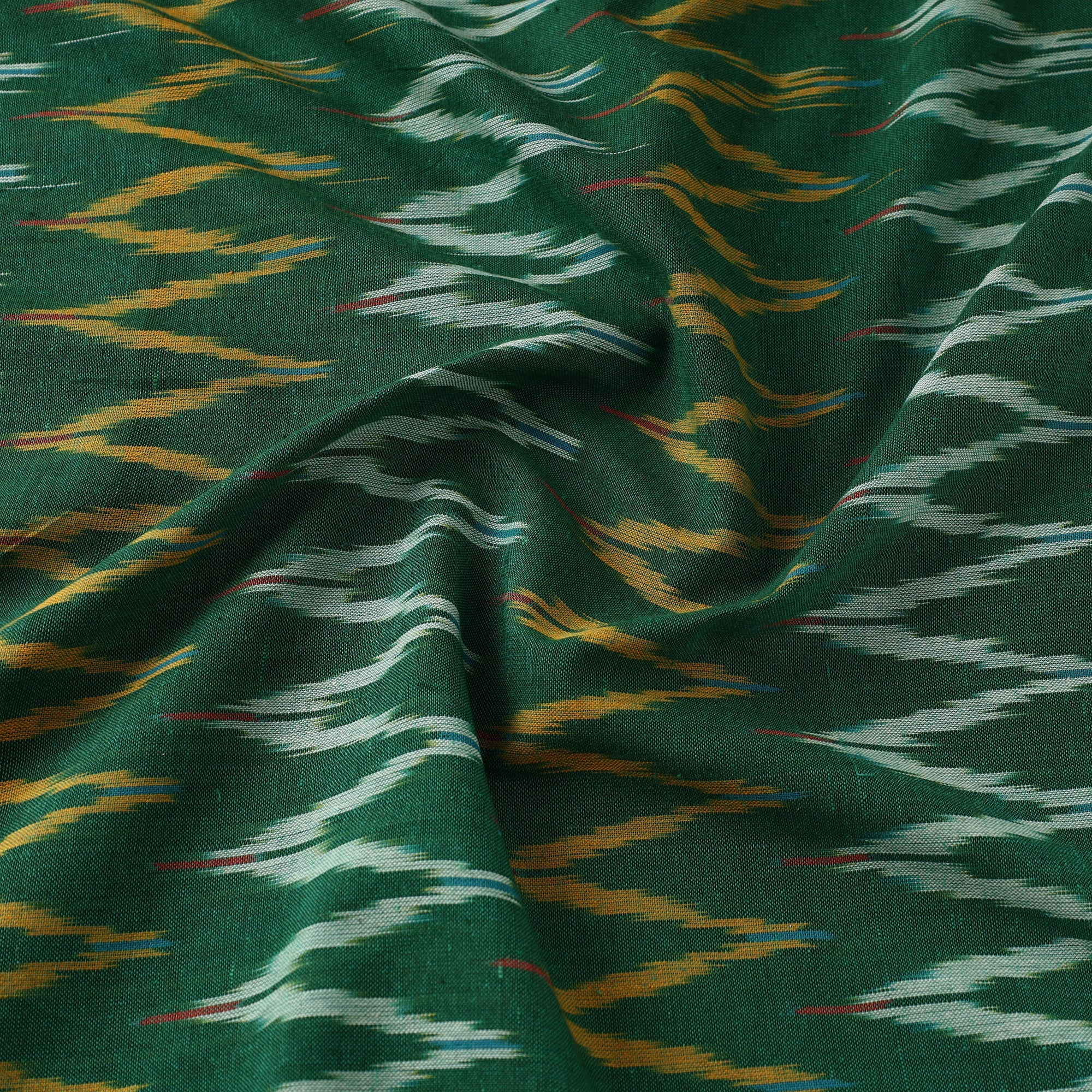 SOUTH KARGHA Green - Pochampally Ikat Weave Cotton Fabric 15 - view 3