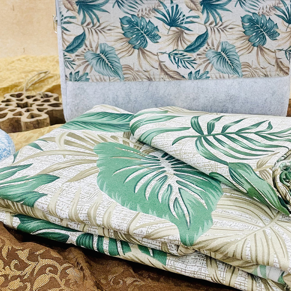 Swayam India Green Garland Double Bedsheet + 2 Pillow Cover - view 2