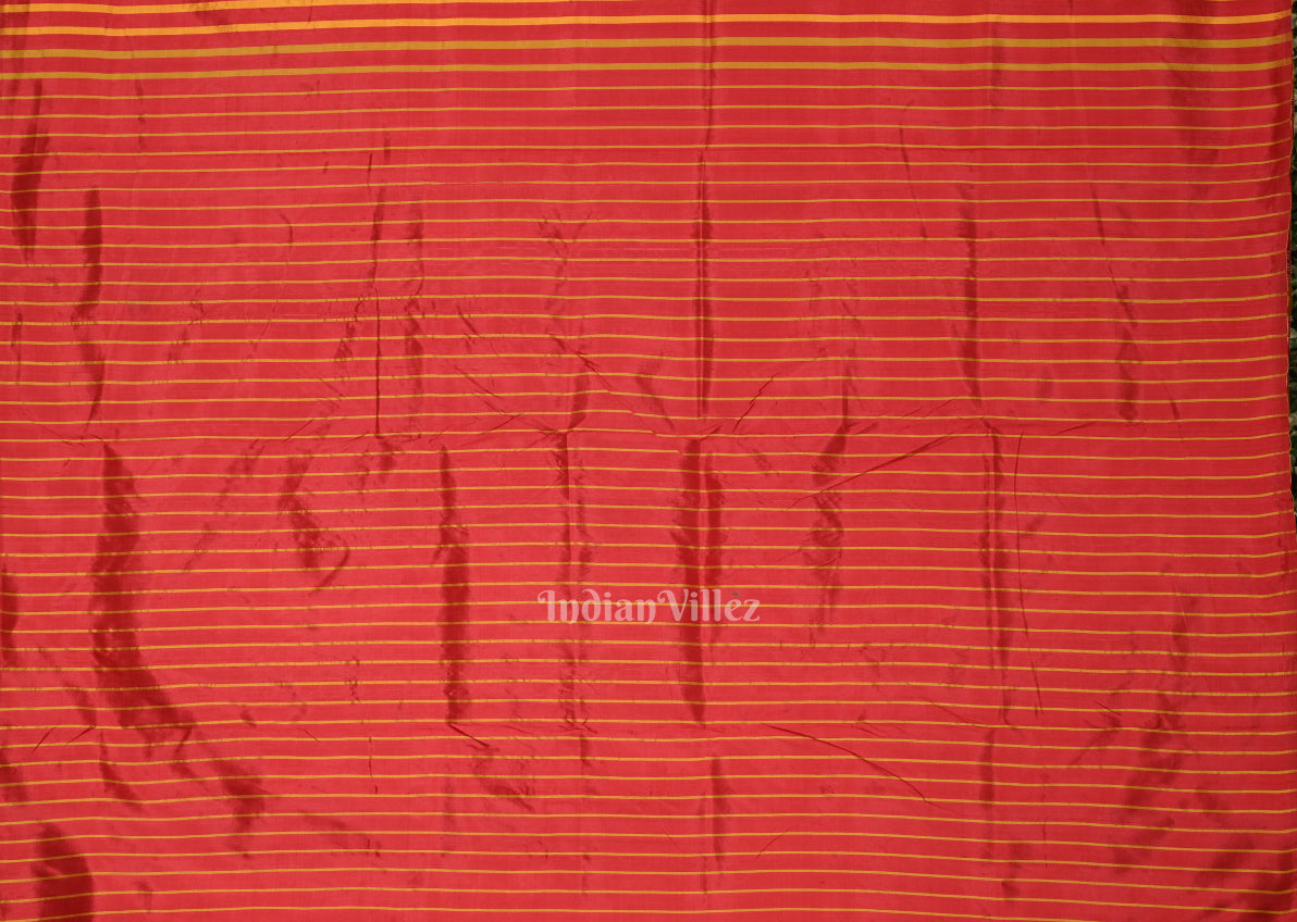 IndianVillèz Red Mustard Yellow Buti Contemporary Designer Silk Saree - view 5