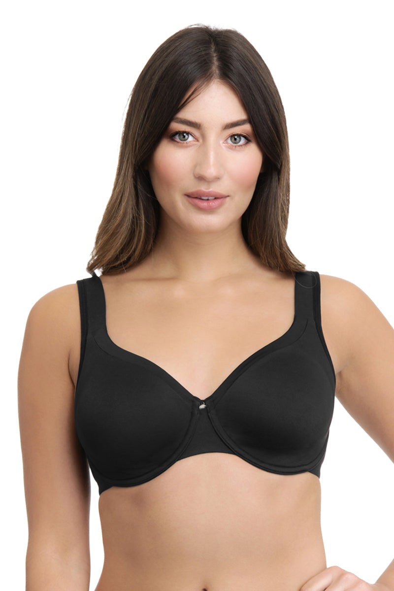 Amante Contour Support Non-padded Wired Support Bra - Black