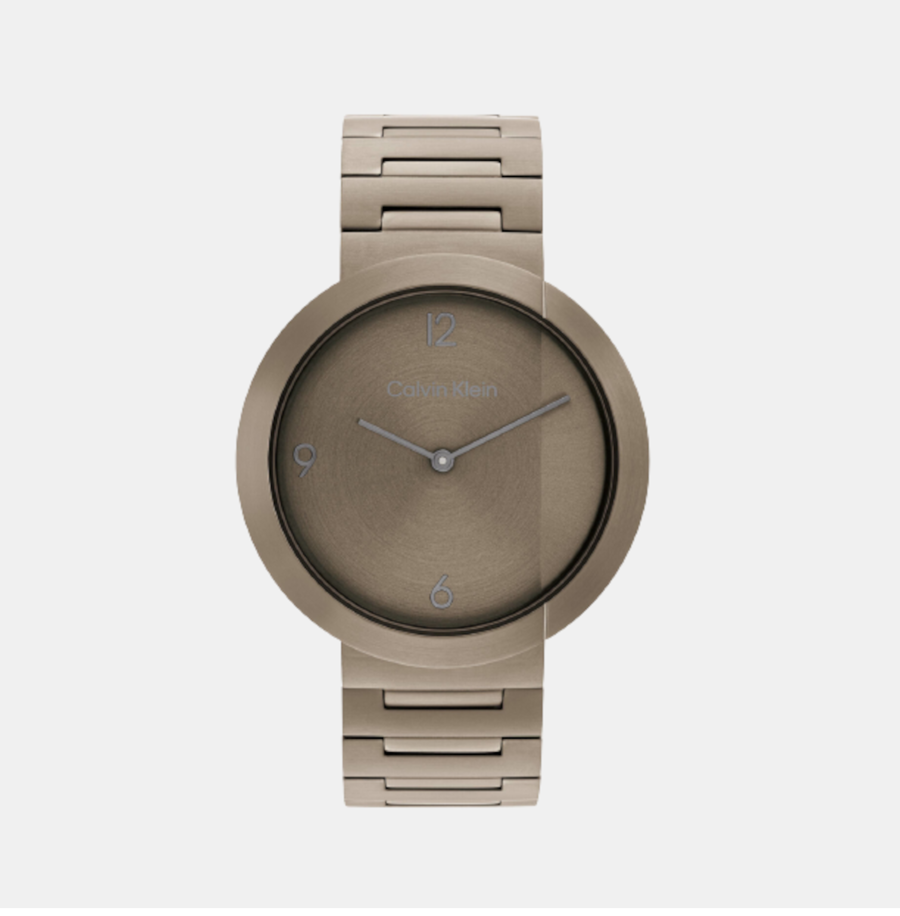 Calvin Klein Ck Eccentric Unisex Quartz Khaki Dial Analog Stainless Steel Watch 25200292