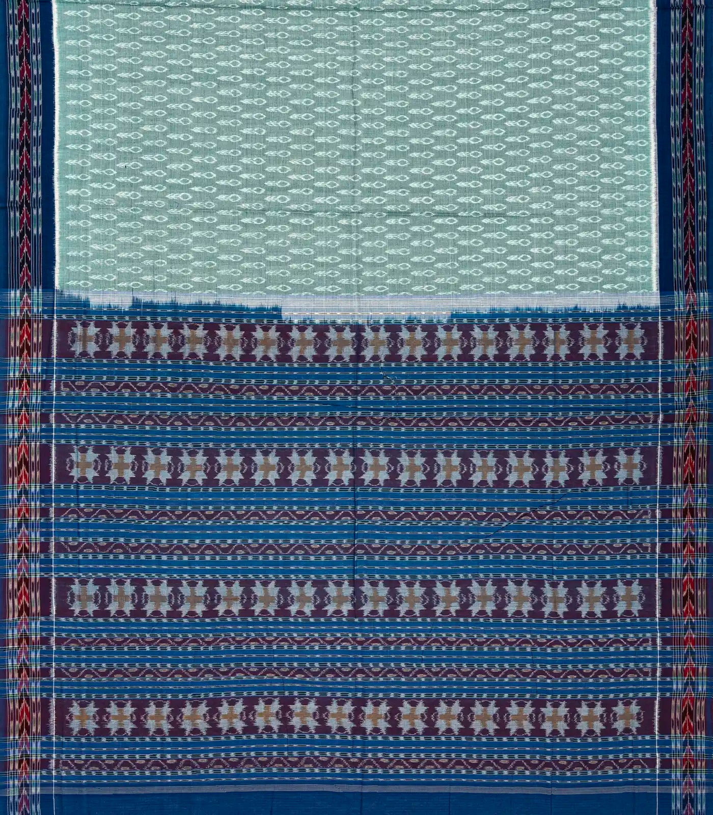RmKV Shadow Green Orissa Cotton Saree With Tie & Dye Motifs - view 2